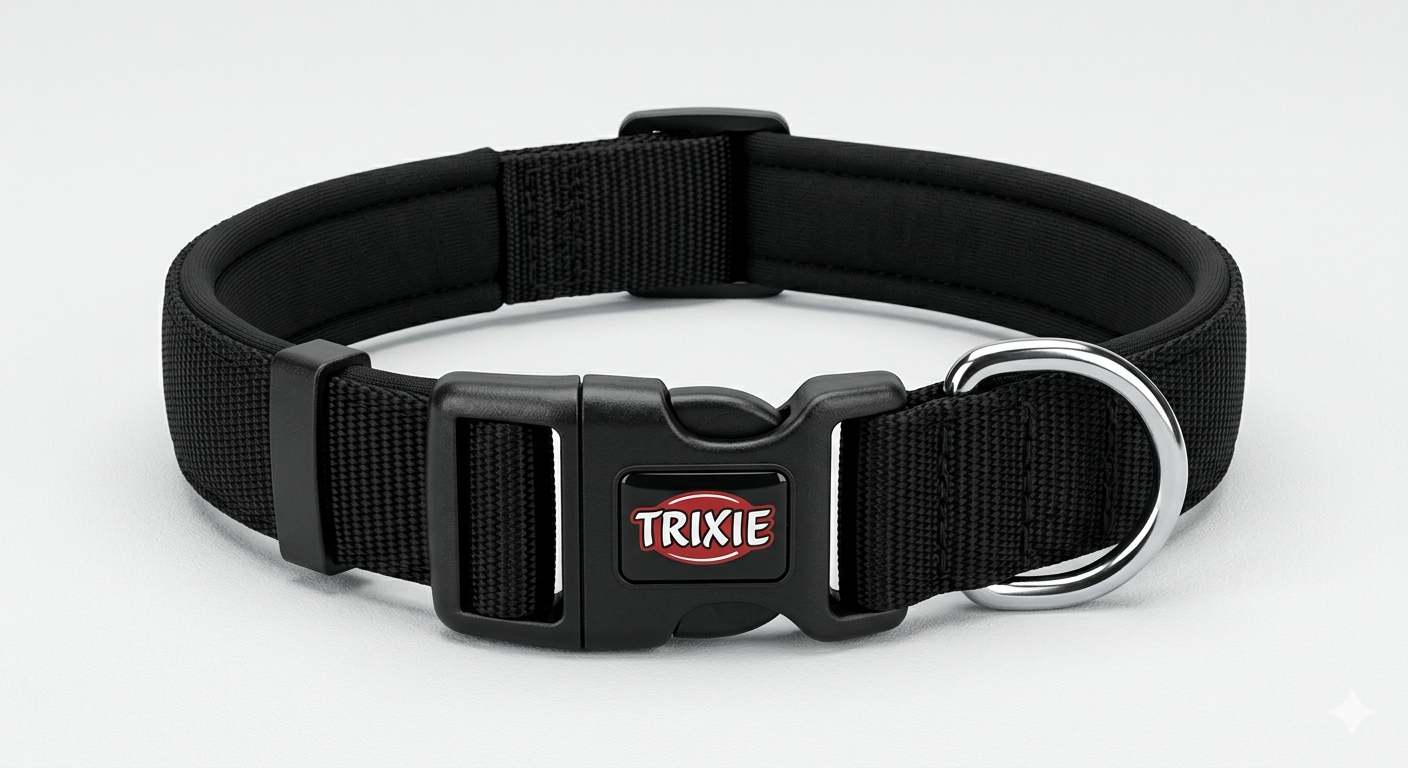 Trixie Premium Jet Black Dog Collar